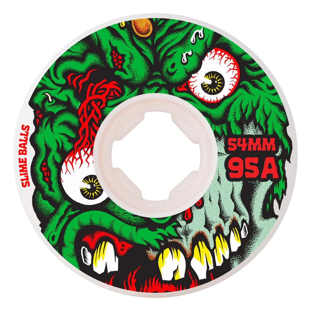 54mm Roskopp Face Two Reissue 95a Hardline Slime Balls Skateboard Wheels