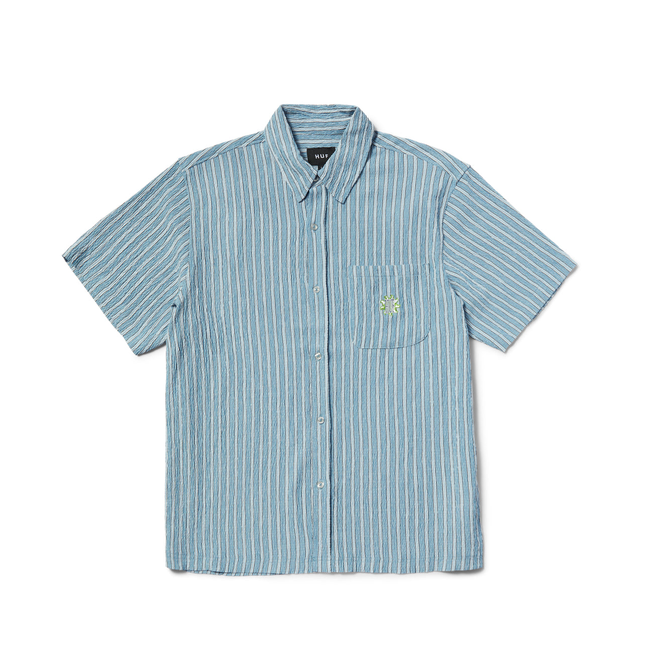 HUF APOLLO STRIPED SHIRT - POOL BLUE
