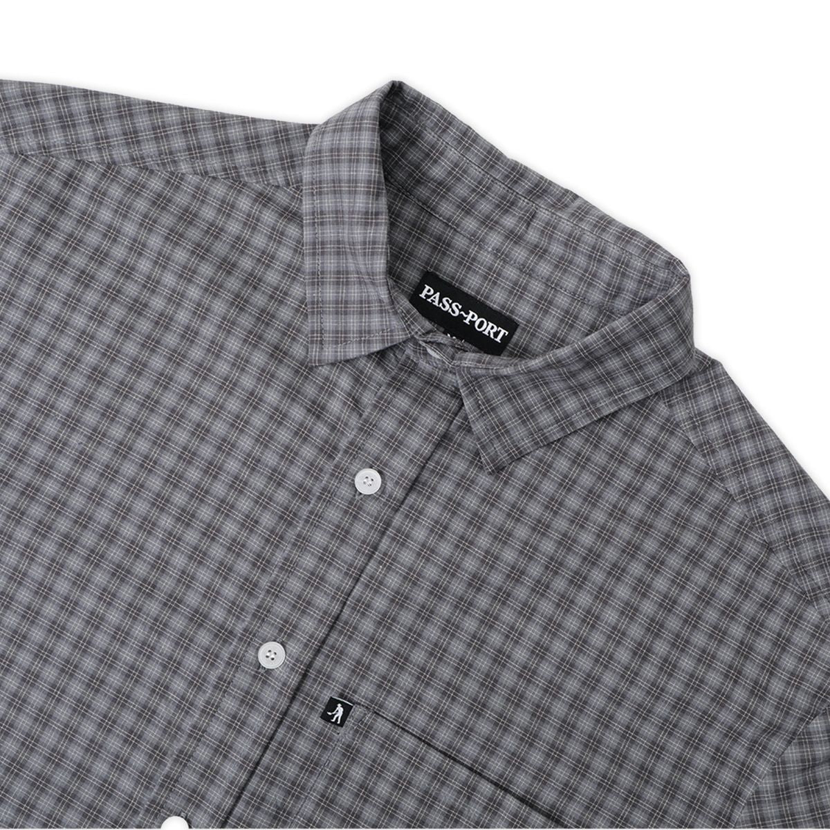 PASS~PORT WORKERS CHECK SHIRT L/S - GRAPHITE