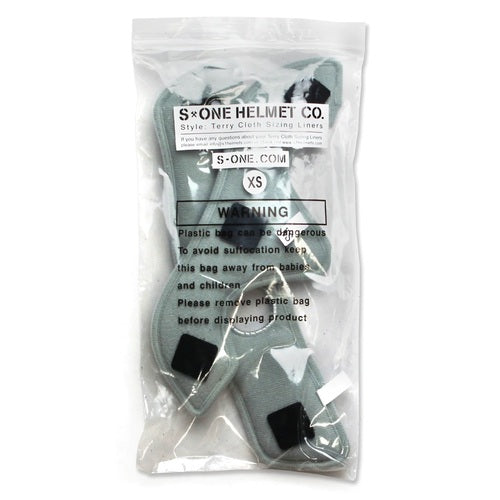 S-One Helmet Sizing Liner Wide Terry Cloth Grey