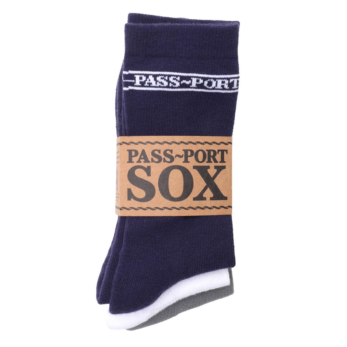 Pass~Port Hi Sox 3pack - Navy/white/grey