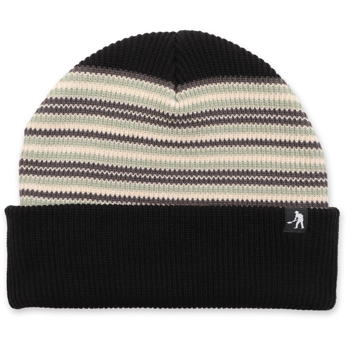 Pass~Port organic stripe Beanie - Black