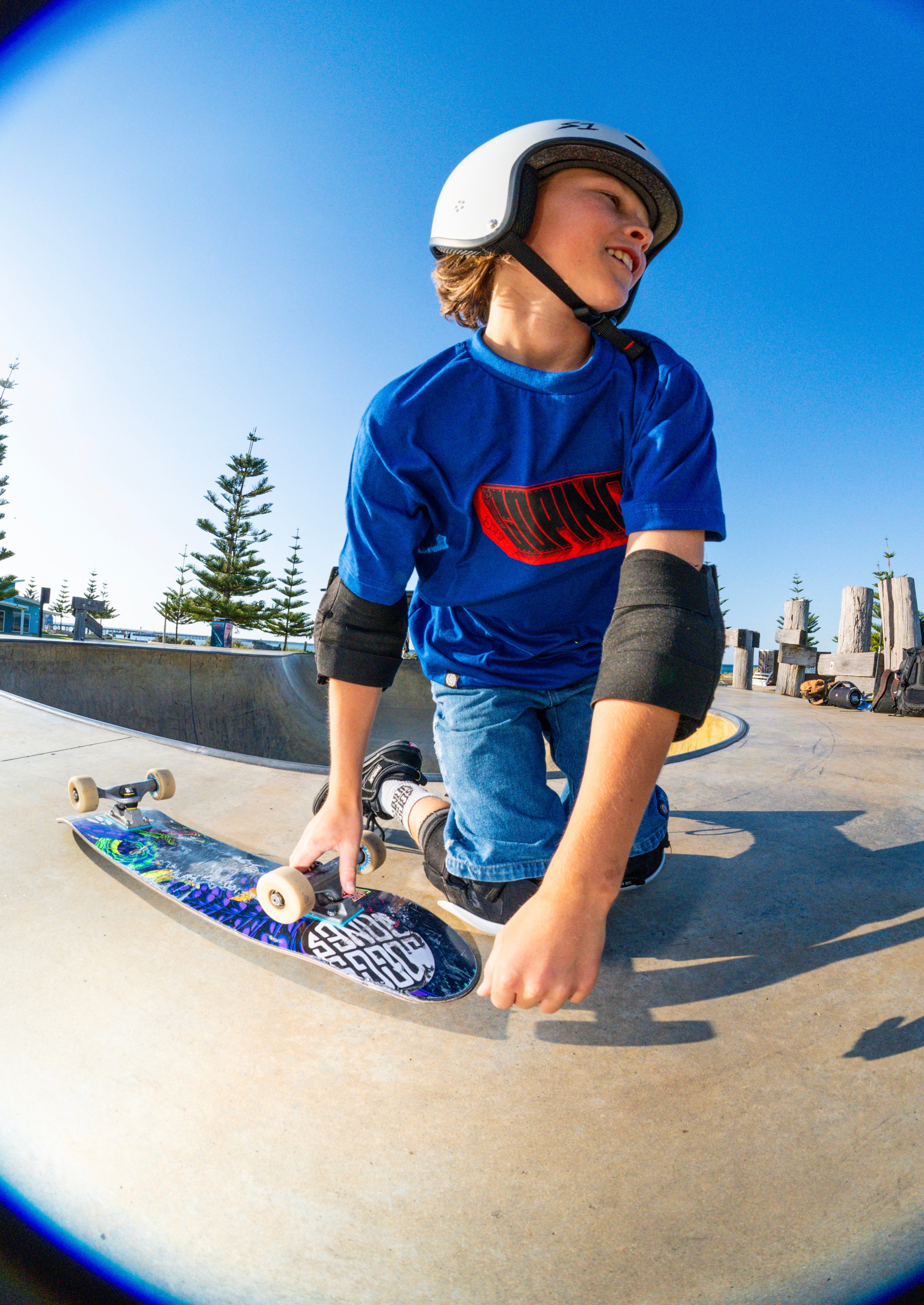 SOGGYBONES JUST COPING RAMP YOUTH TEE - ROYAL BLUE