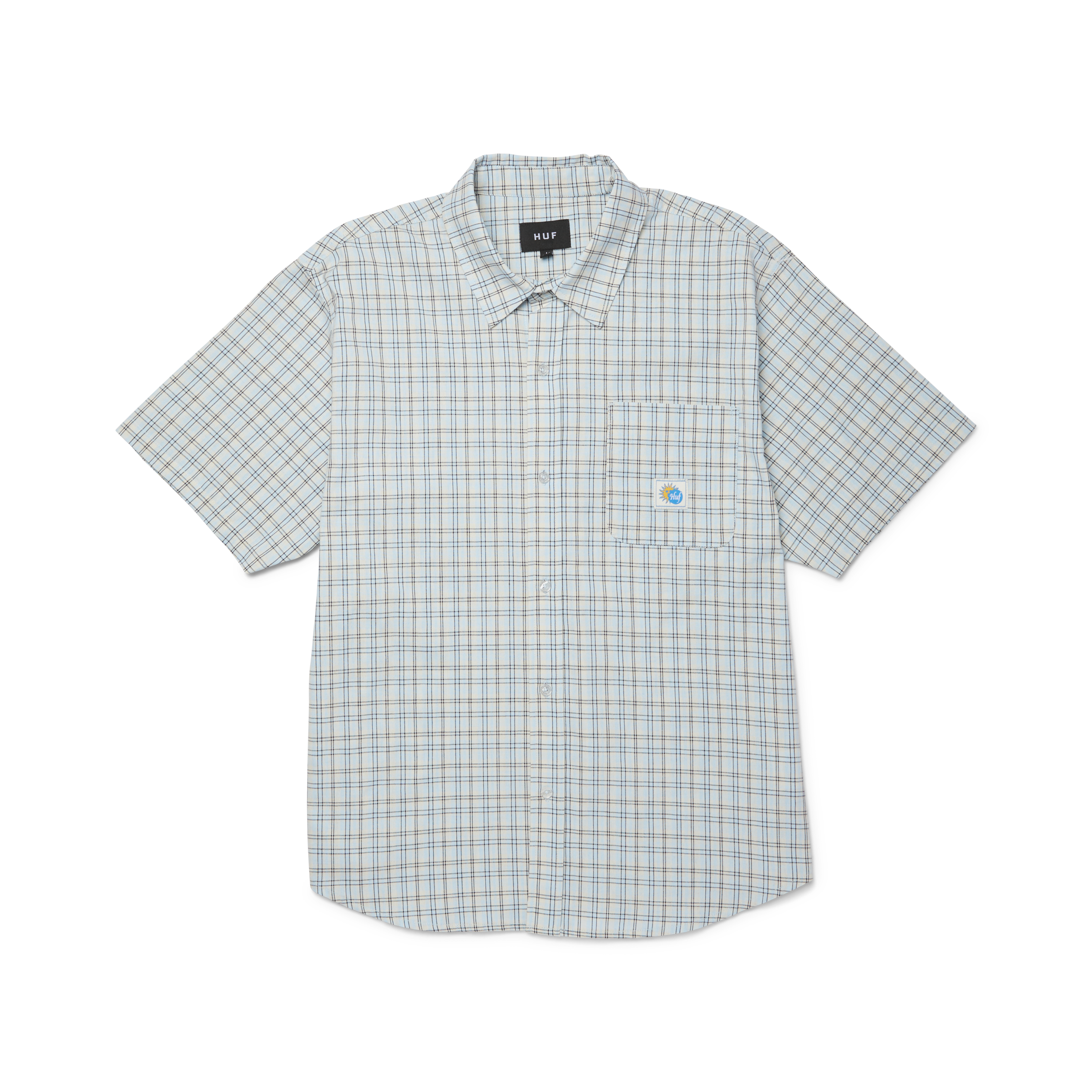 Total Eclipse S/S plaid shirt - light blue