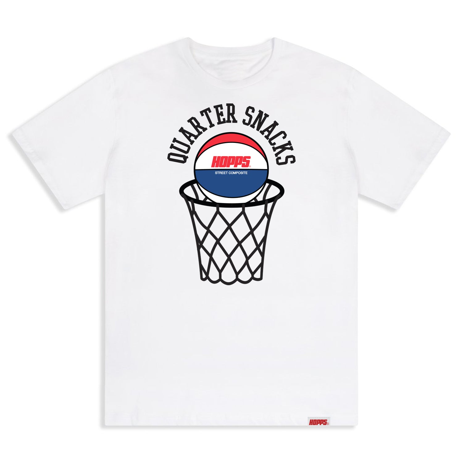 HOPPS x QUARTERSNACKS TEE - WHITE