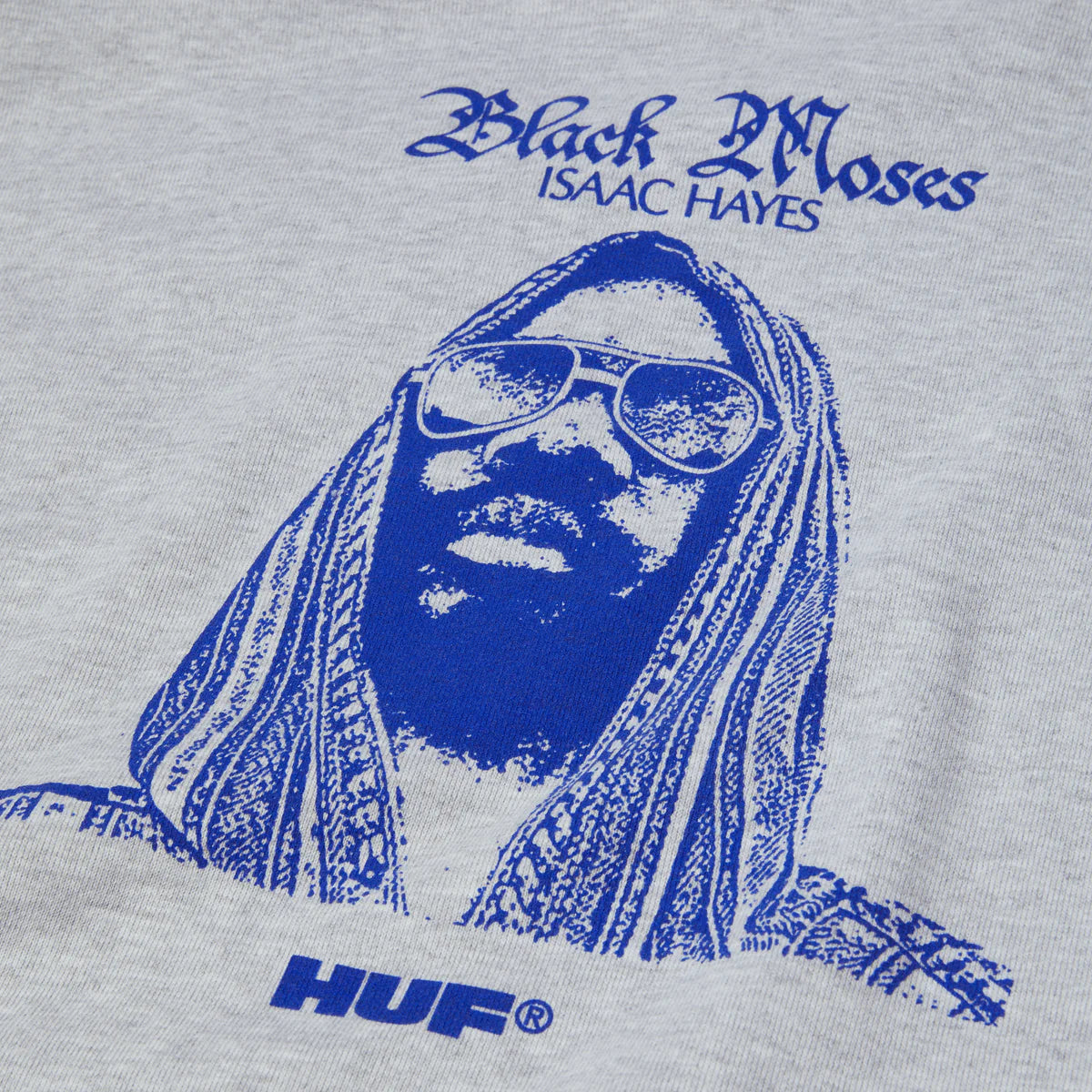 HUF X ISAAC HAYES BLACK MOSES HEAVYWEIGHT PULLOVER HOODIE