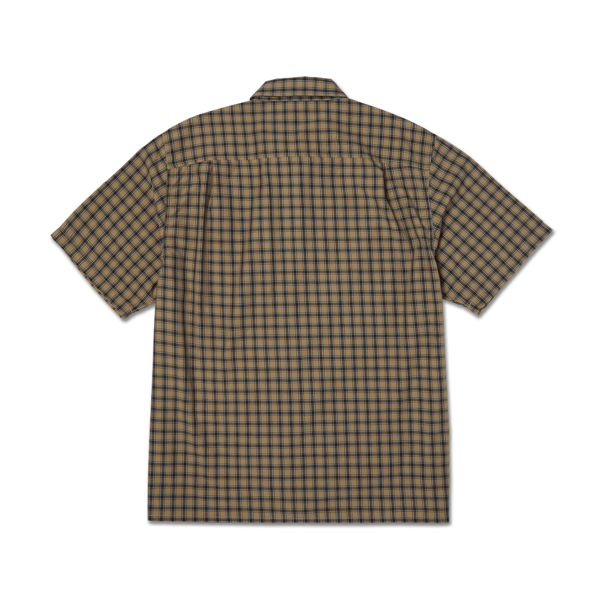 HUF STRETCH MICRO PLAID SHIRT - CLAY
