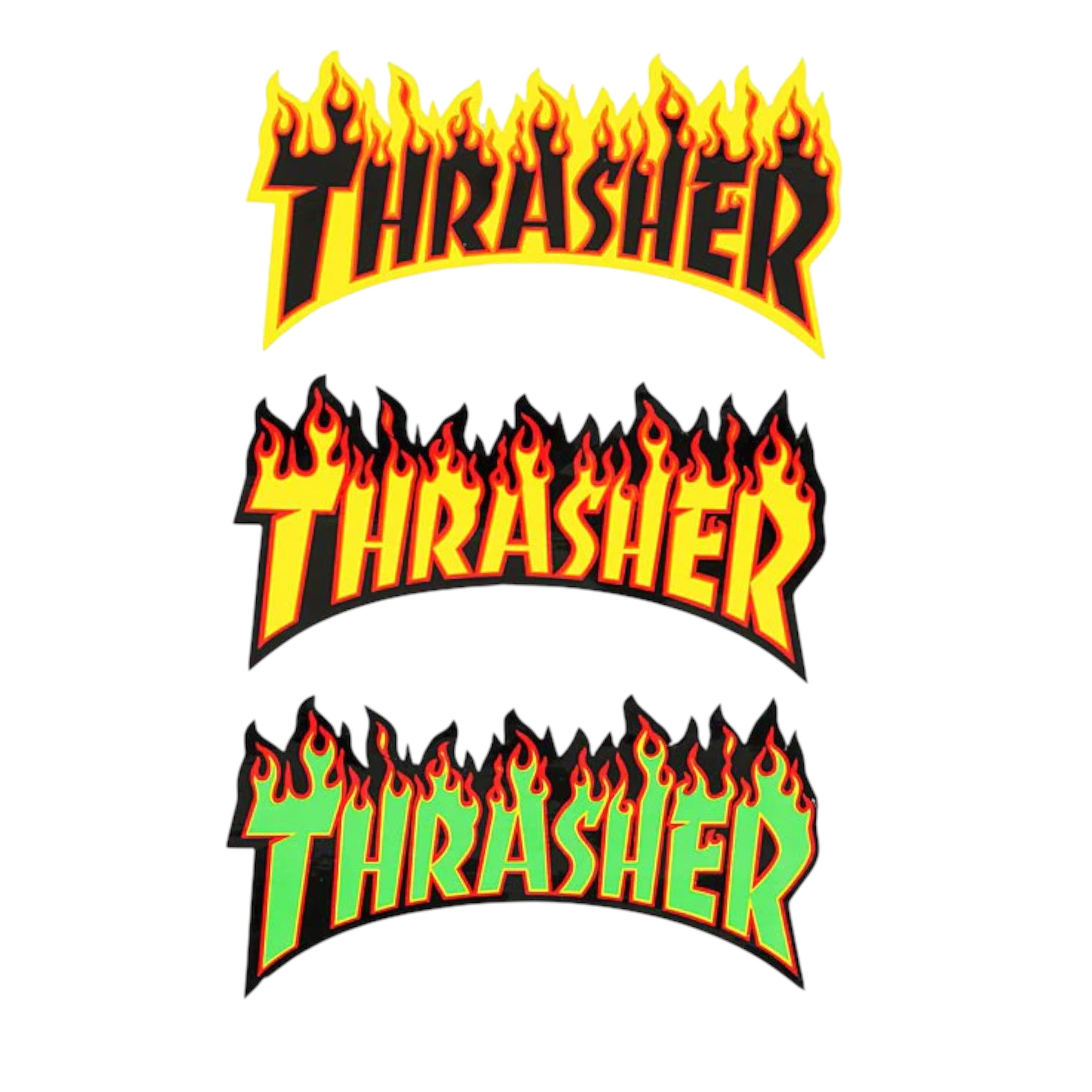 THRASHER FLAME 10” wide sticker