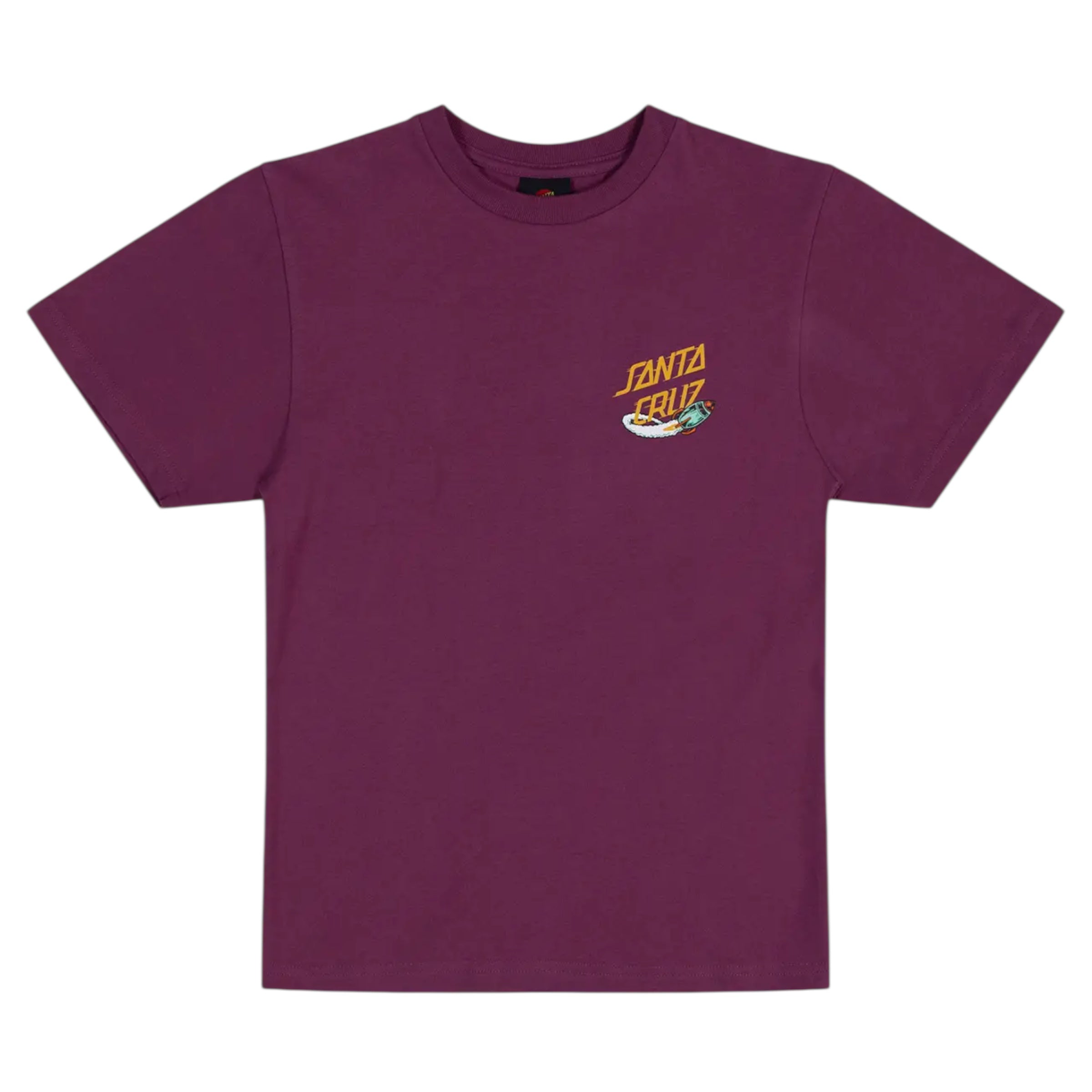 SANTA CRUZ SPACE DOT ROCKET TEE - MAROON