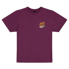 SANTA CRUZ SPACE DOT ROCKET TEE - MAROON