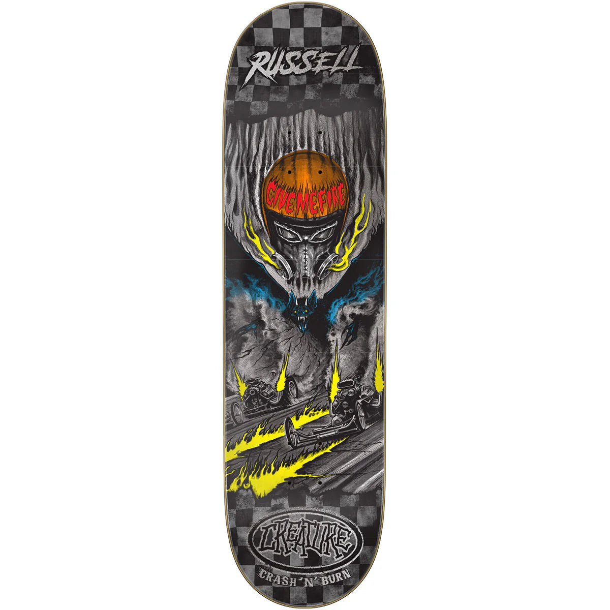 CREATURE - CHRIS RUSSELL CRASH & BURN 8.51 “SKATEBOARD DECK