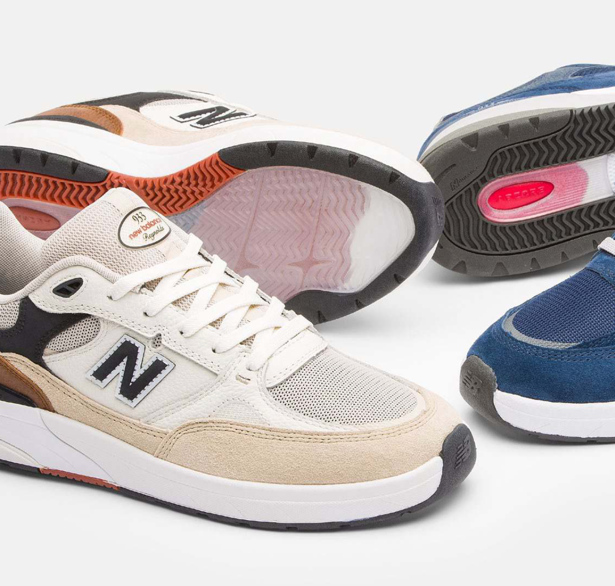 NEW BALANCE NUMERIC 933 SEA SALT BROWN SKATE SHOES