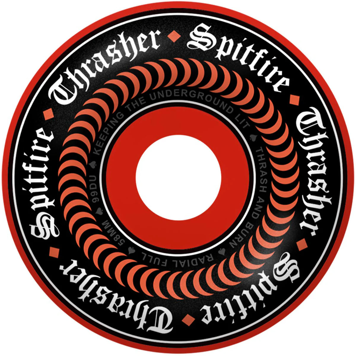 SPITFIRE F4 99D THRASHER OATH RADIAL FULL WHEELS 58MM