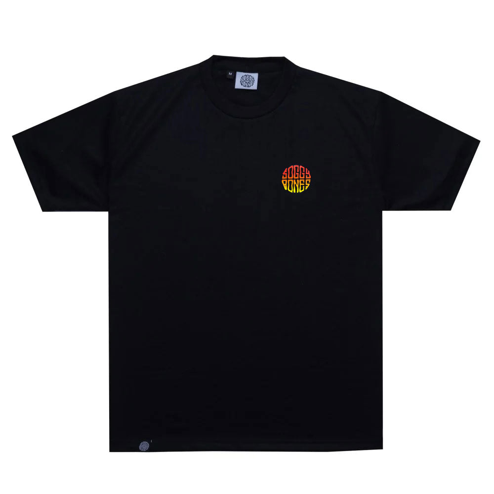 SOGGYBONES GRADIENT LOGO TEE - BLACK