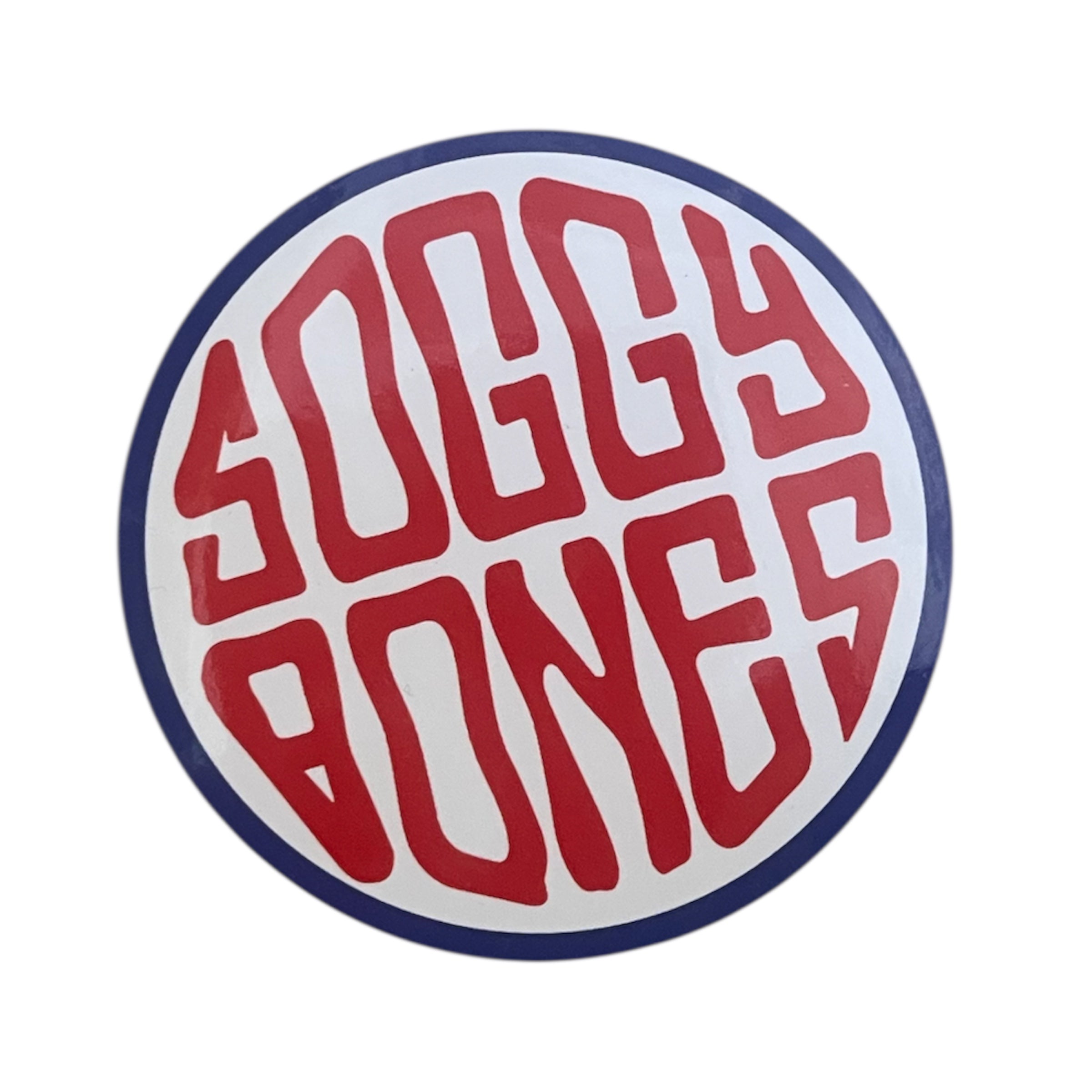Soggybones OG sticker - Red / white / Navy