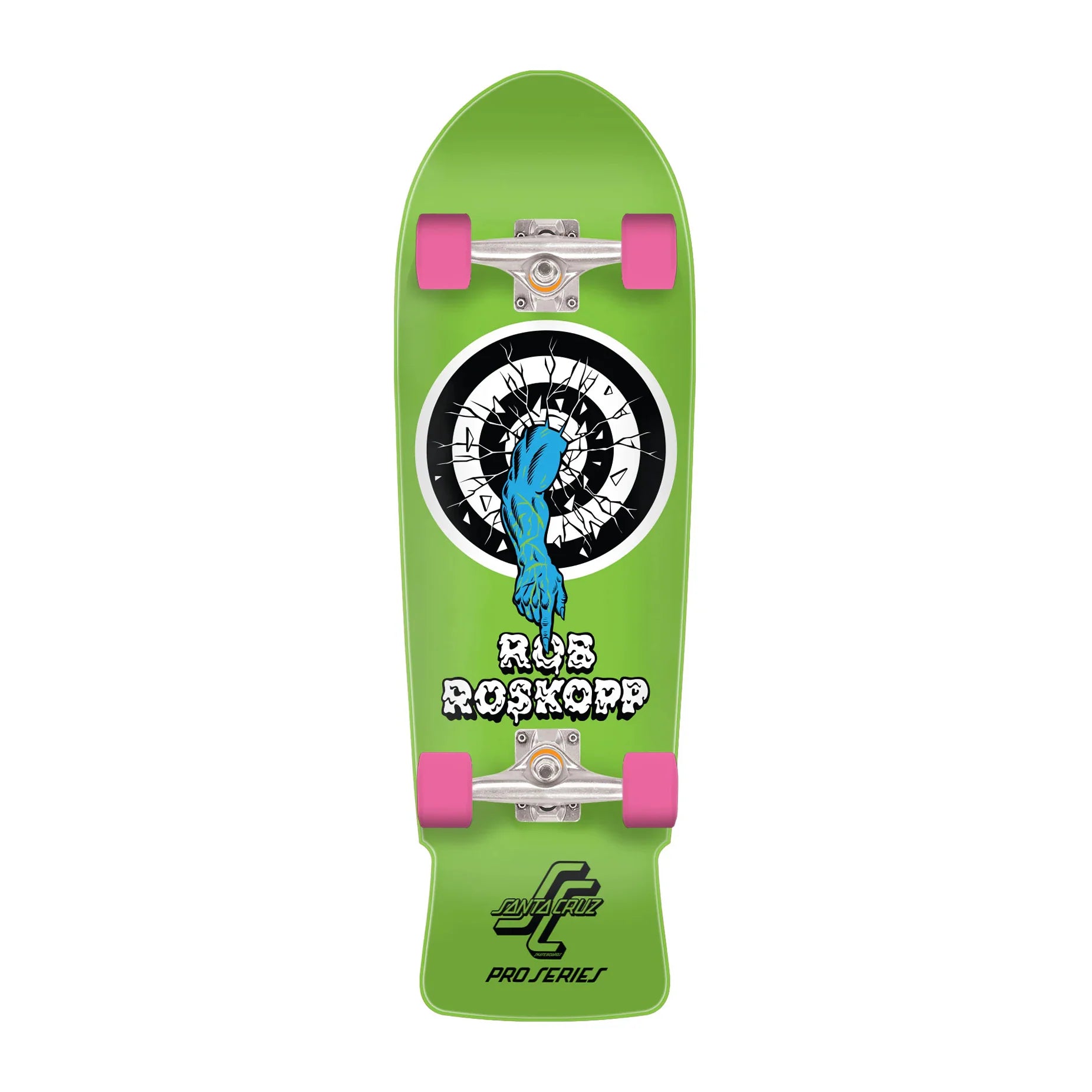Santa Cruz Roskopp One 10.0" Complete Cruiser Skateboard - Green