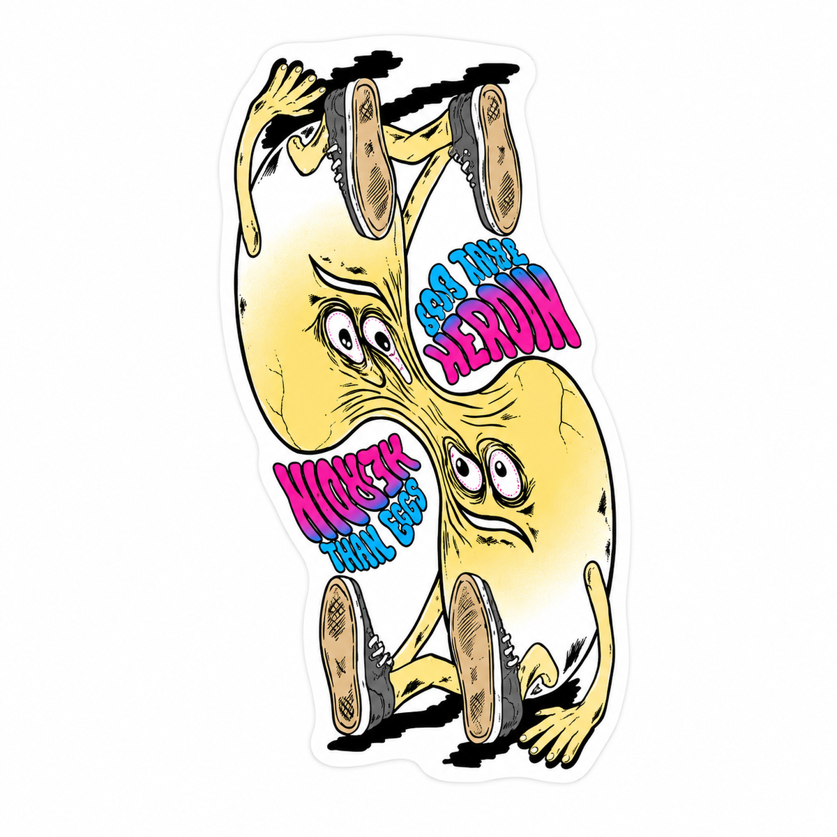 HEROIN SKATEBOARDS STICKER TALL BOY