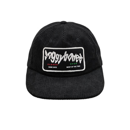 Closed Some Days Corduroy Hat –  Black / White