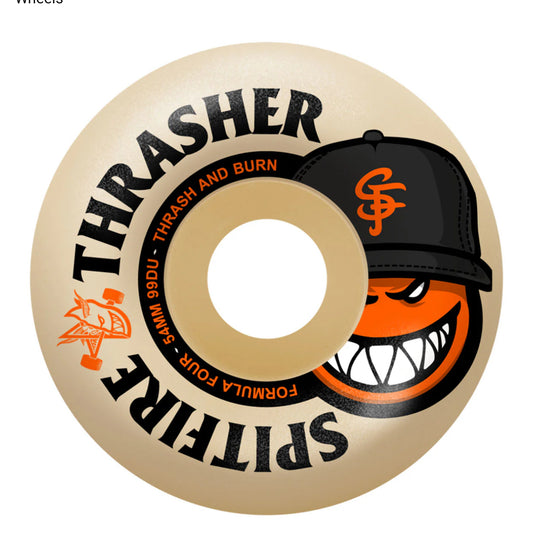 SPITFIRE - F4 THRASHER THE CITY RADIAL FULL 54MM 99A SKATEBOARD WHEELS
