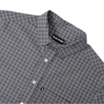PASS~PORT WORKERS CHECK SHIRT L/S  - GRAPHITE