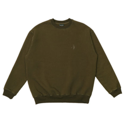 PASS~PORT SOLID WORKERS SWEATER - DARK OLIVE