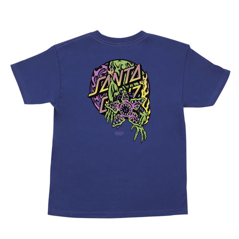 Stranger Things Demogorgon Dot Youth Santa Cruz T-Shirt - COBALT BLUE