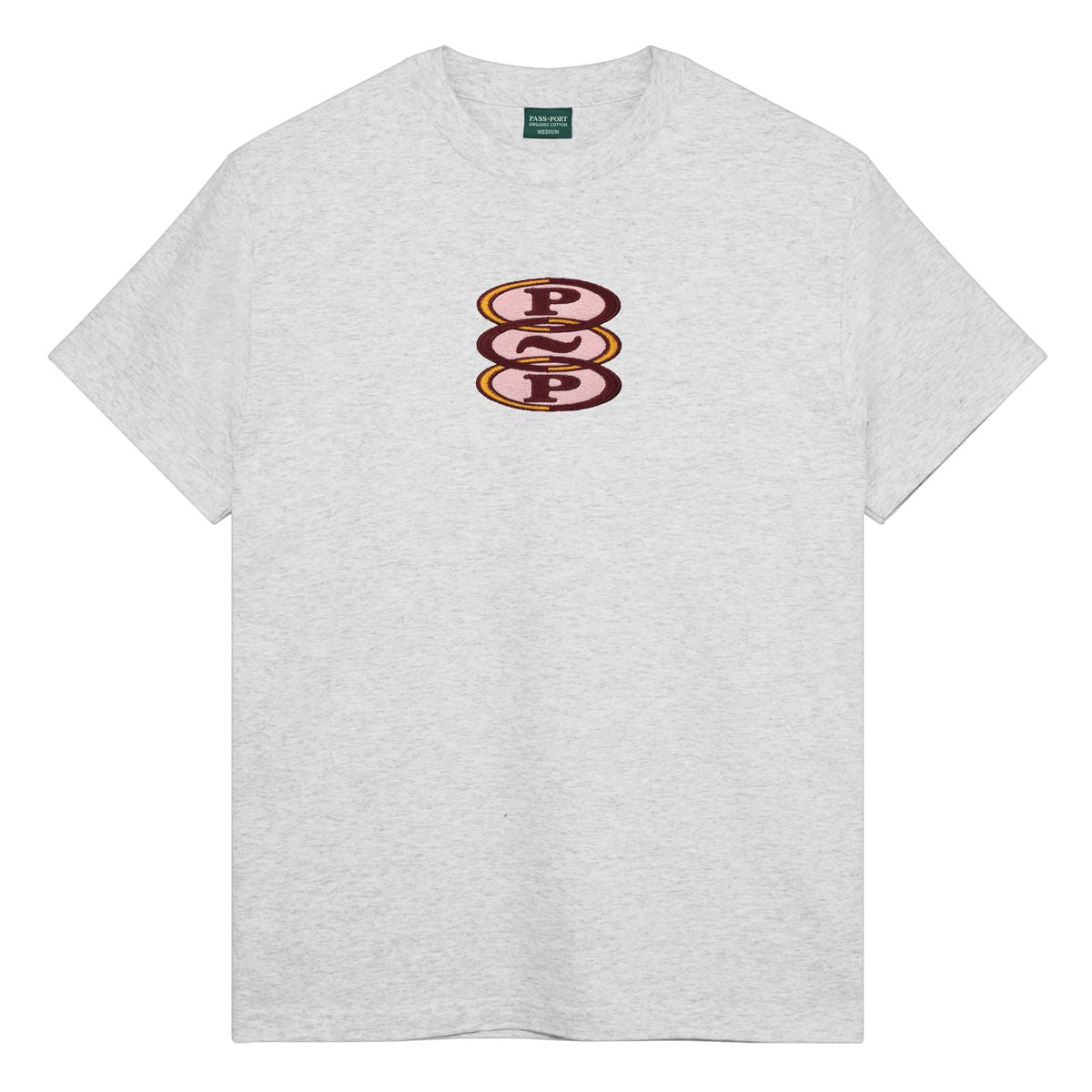 PASS~PORT HOOPS ORGANIC TEE - ASH
