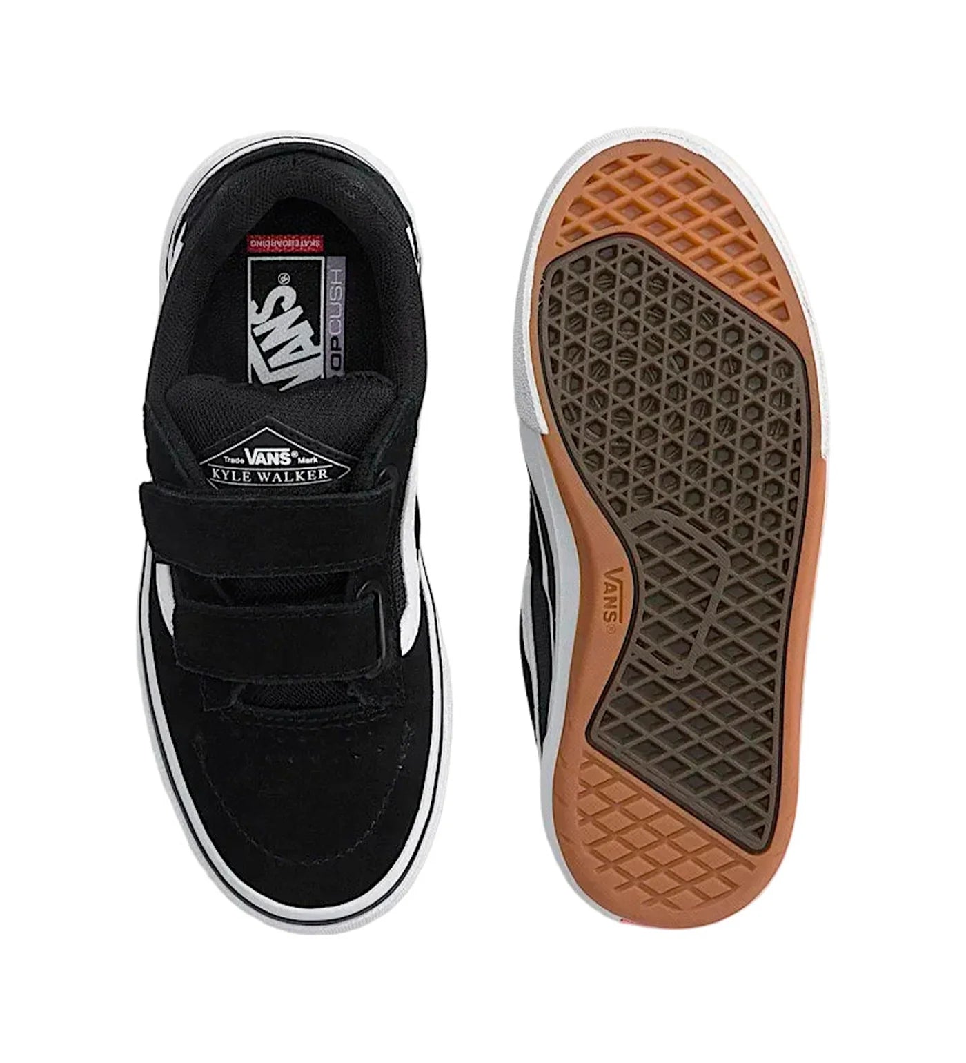 VANS SKATE KIDS KYLE WALKER VELCRO - BLACK/WHITE
