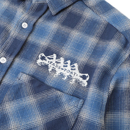 PASS~PORT CANOE WORKERS FLANNEL L/S  - TRUE BLUE