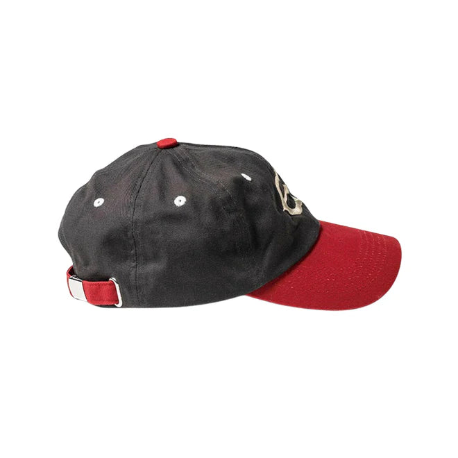 Evisen one up 6panel cap - Dark grey / red