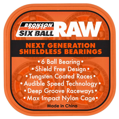 BRONSON SIX BALL RAW SHIELDLESS BEARINGS