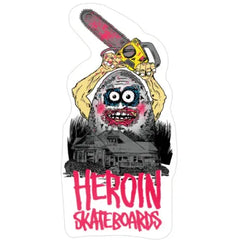 HEROIN CHAINSAW STICKER