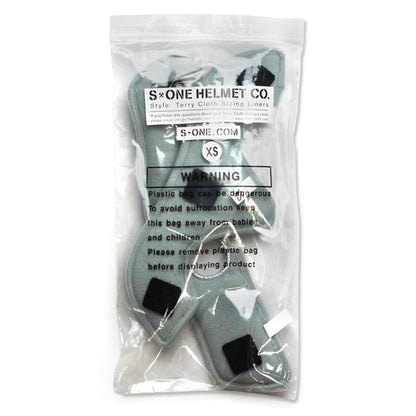 S-One Helmet Sizing Liner Wide Terry Cloth Grey