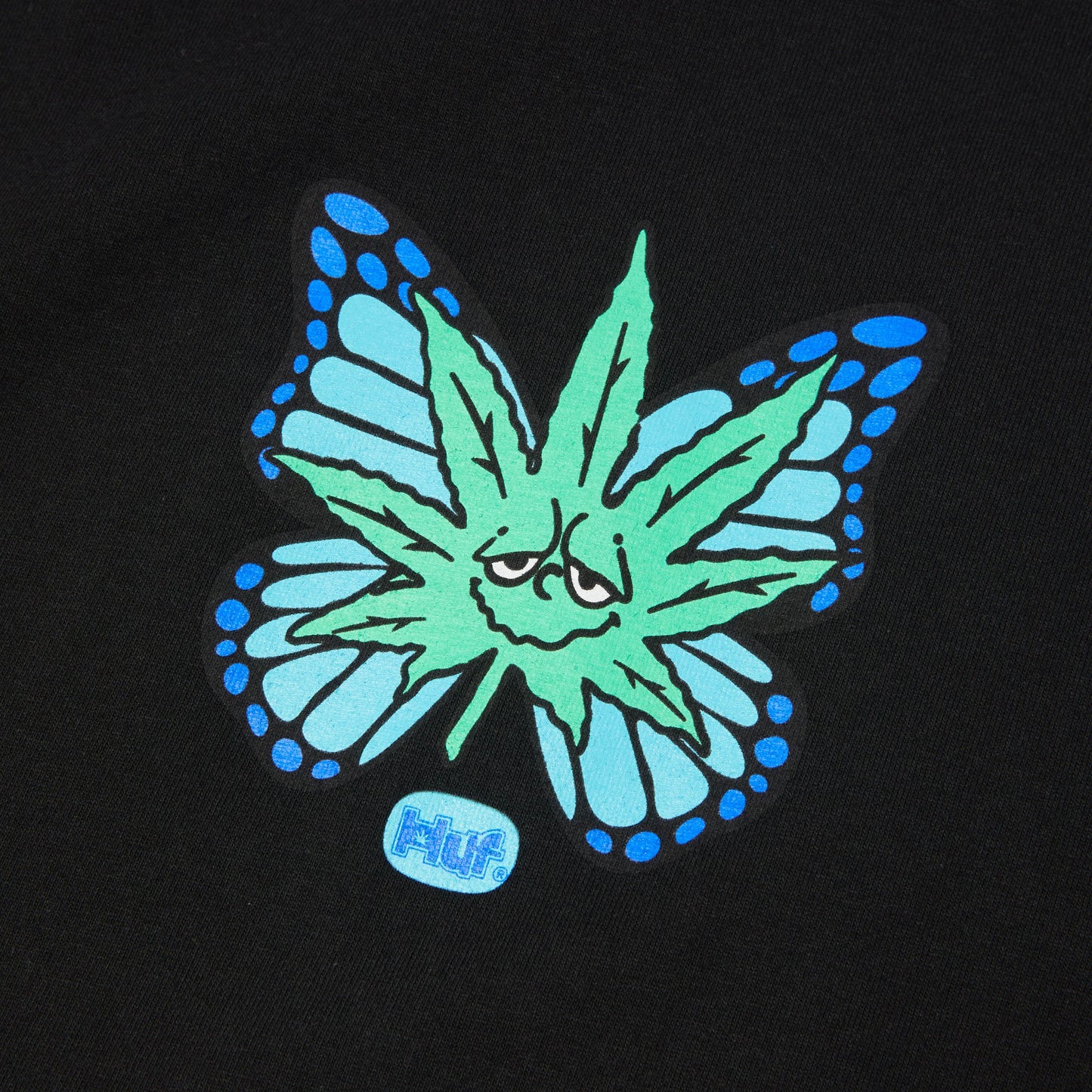HUF BUDDERFLY TEE - BLACK