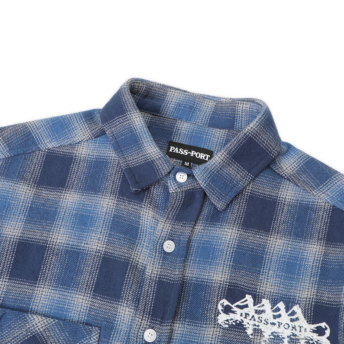 PASS~PORT CANOE WORKERS FLANNEL L/S  - TRUE BLUE