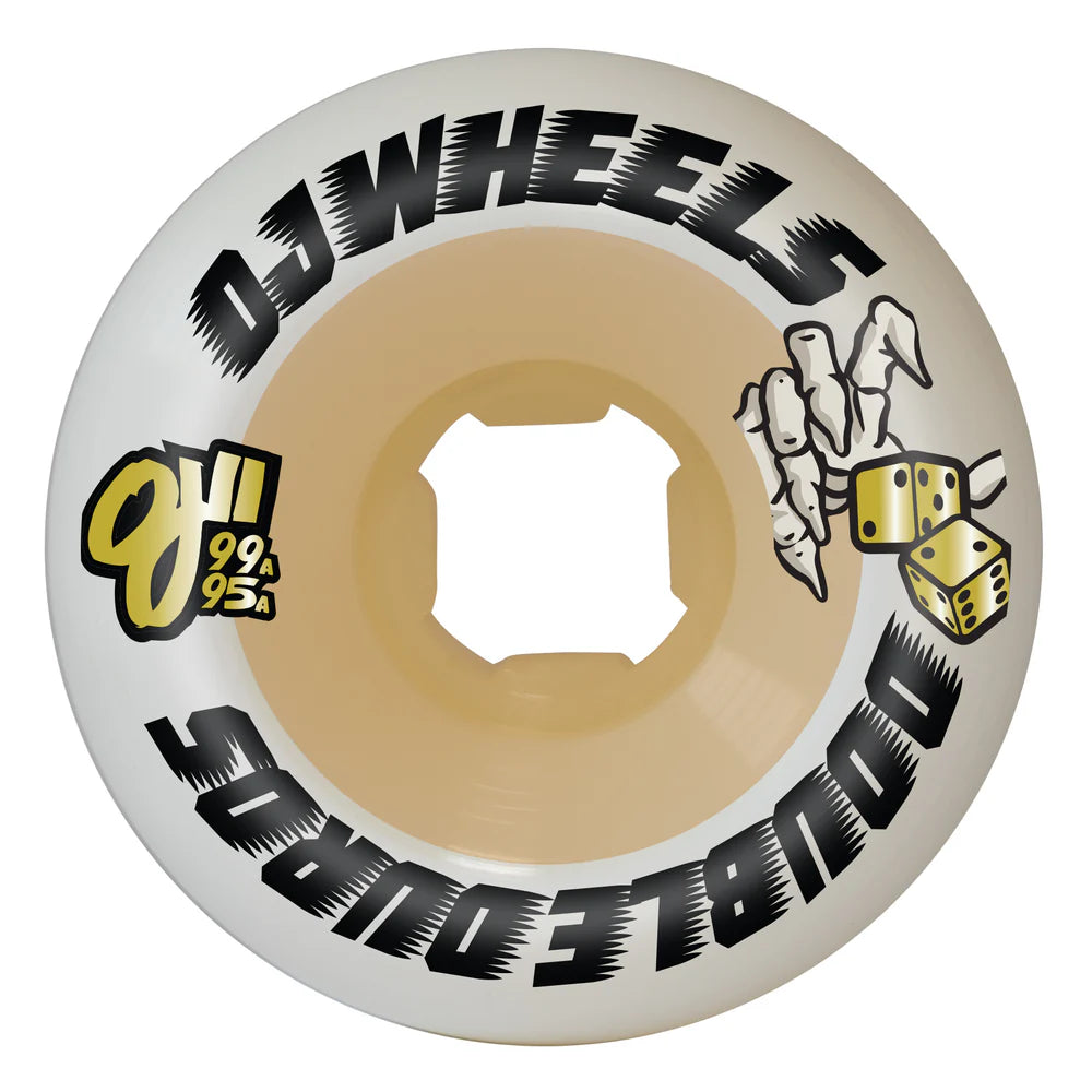 58mm Double Duro White Gum Mini Combo 99a/95a OJ Skateboard Wheels