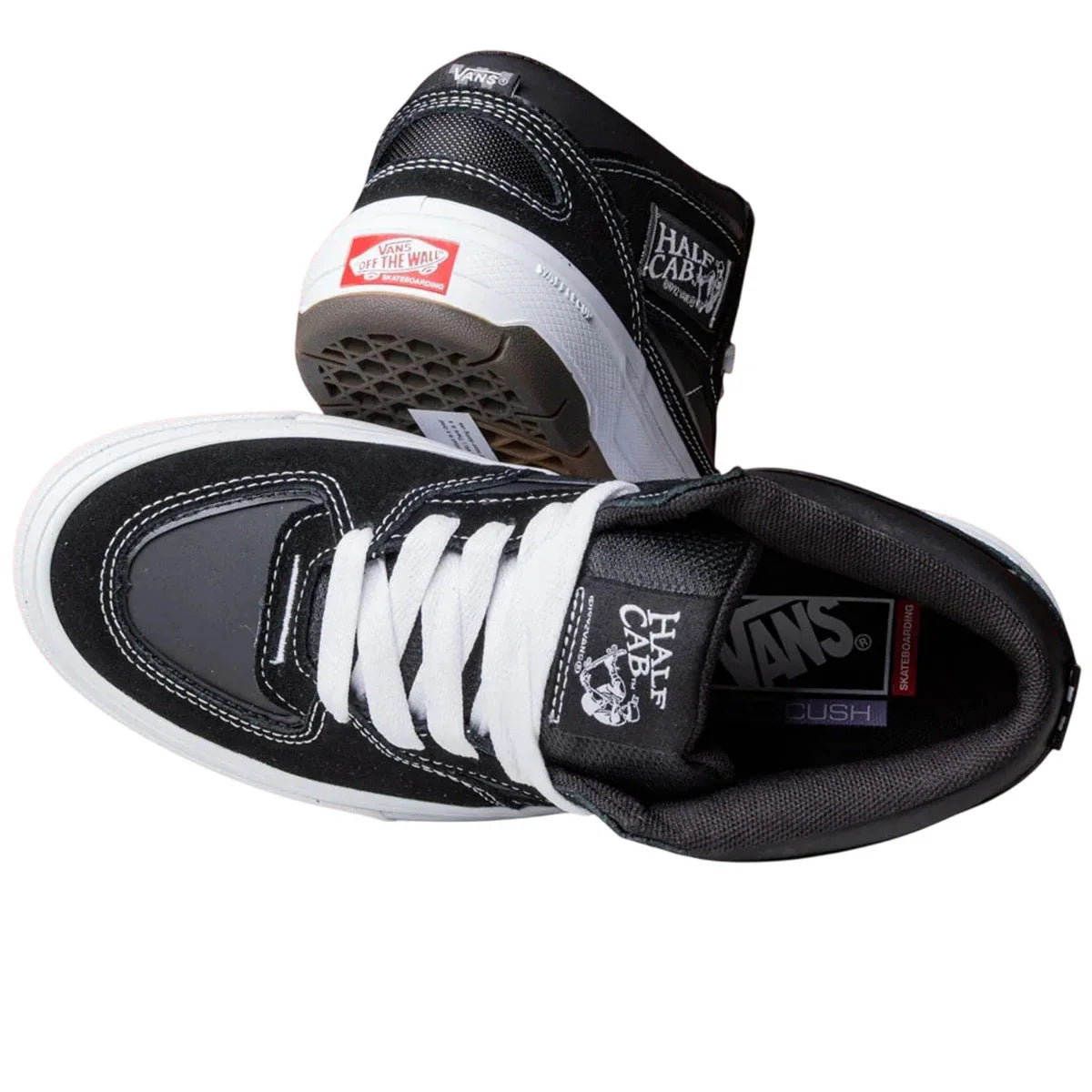 VANS - SKATE HALF CAB WAFFLECUP SHOES BLACK/WHITE