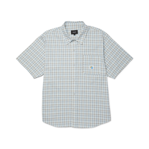 Total Eclipse S/S plaid shirt - light blue