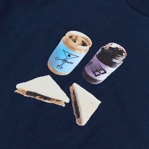 All timers x Bronze PB&J tee - Navy