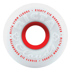57mm Clouds Red 86a Ricta Skateboard Wheels