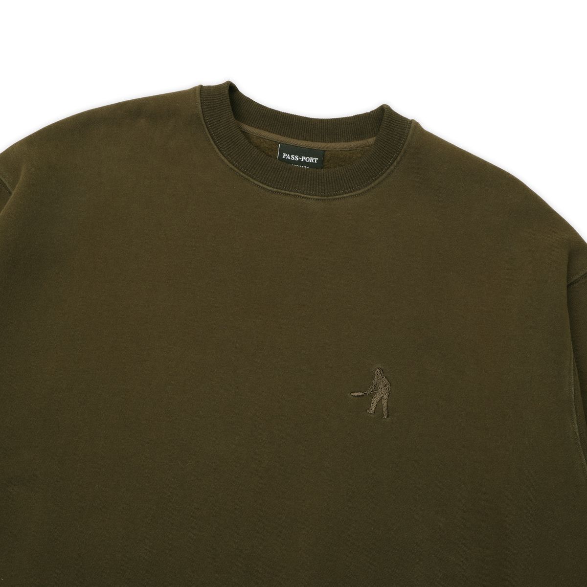 PASS~PORT SOLID WORKERS SWEATER - DARK OLIVE