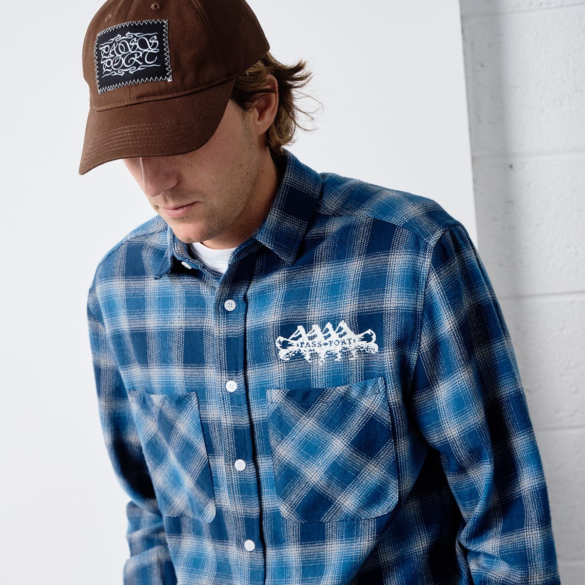 PASS~PORT CANOE WORKERS FLANNEL L/S  - TRUE BLUE