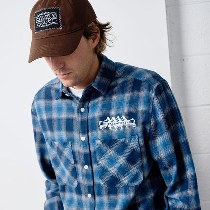 PASS~PORT CANOE WORKERS FLANNEL L/S  - TRUE BLUE