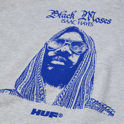 HUF X ISAAC HAYES BLACK MOSES HEAVYWEIGHT PULLOVER HOODIE