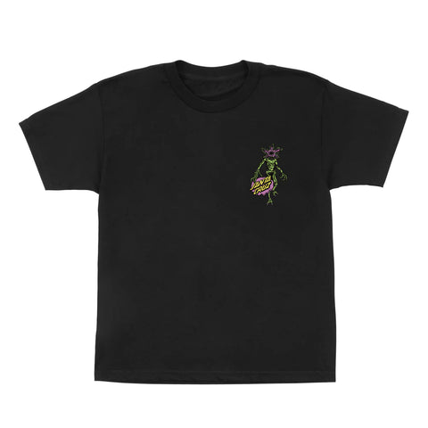 Stranger Things Demogorgon Dot Youth Santa Cruz T-Shirt - BLACK
