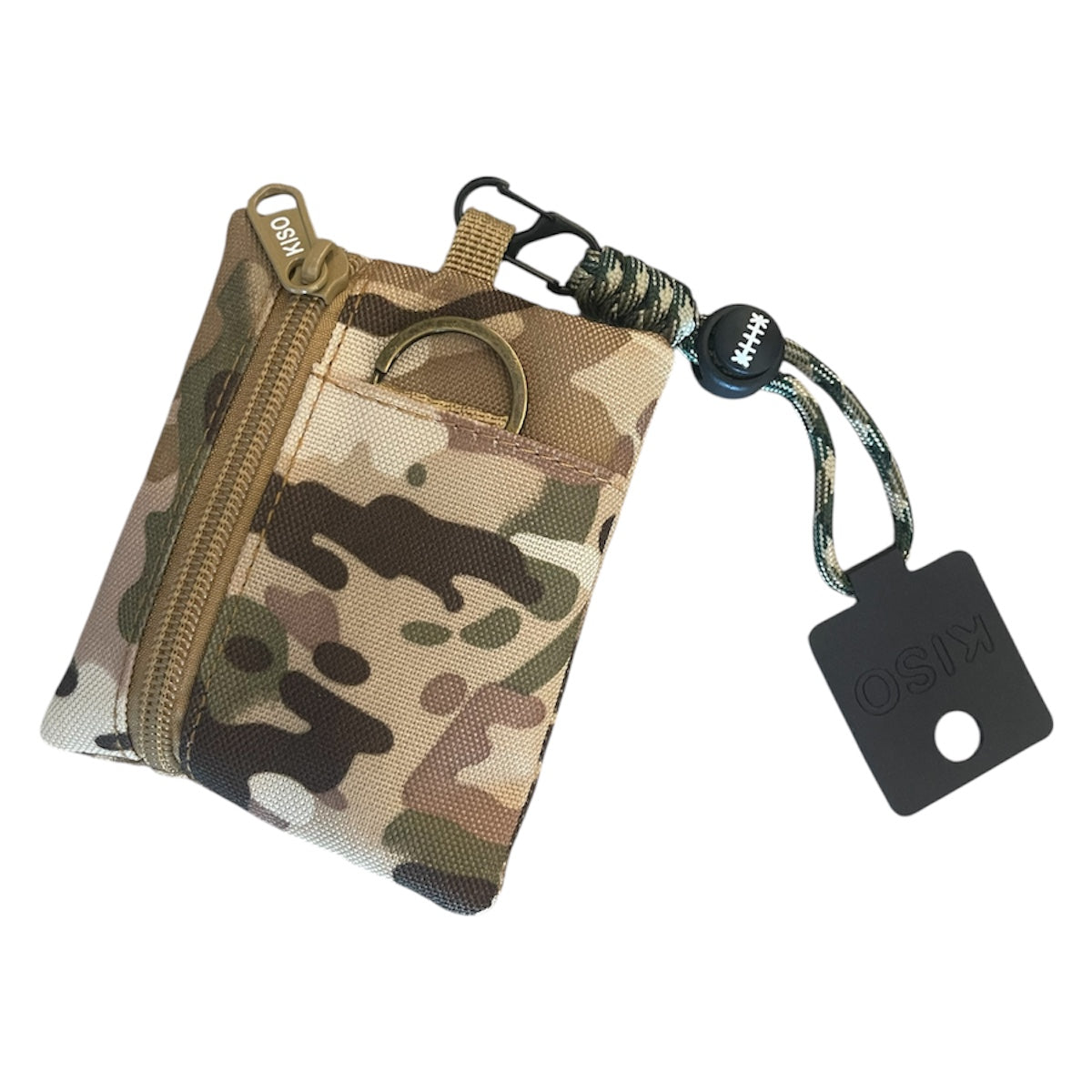 KISO Dual Zip Travel Wallet + Paracord Keychain