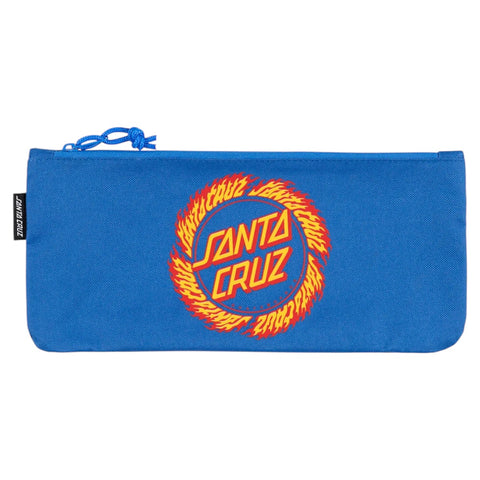 Flame Ringed Dot Boys Pencil Case Blue
