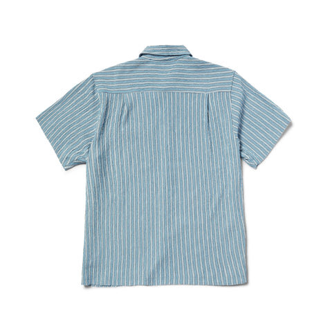 HUF APOLLO STRIPED SHIRT - POOL BLUE