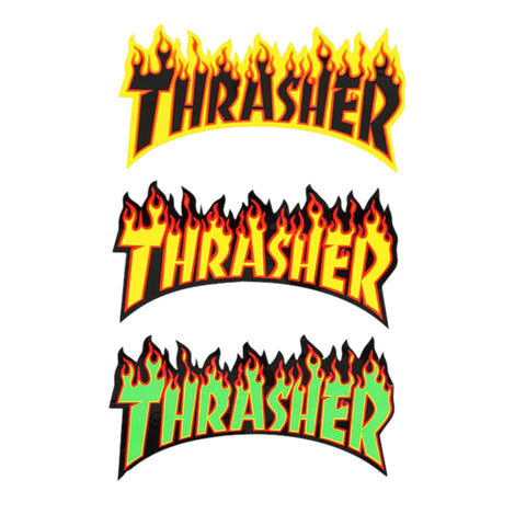 THRASHER FLAME 10” wide sticker