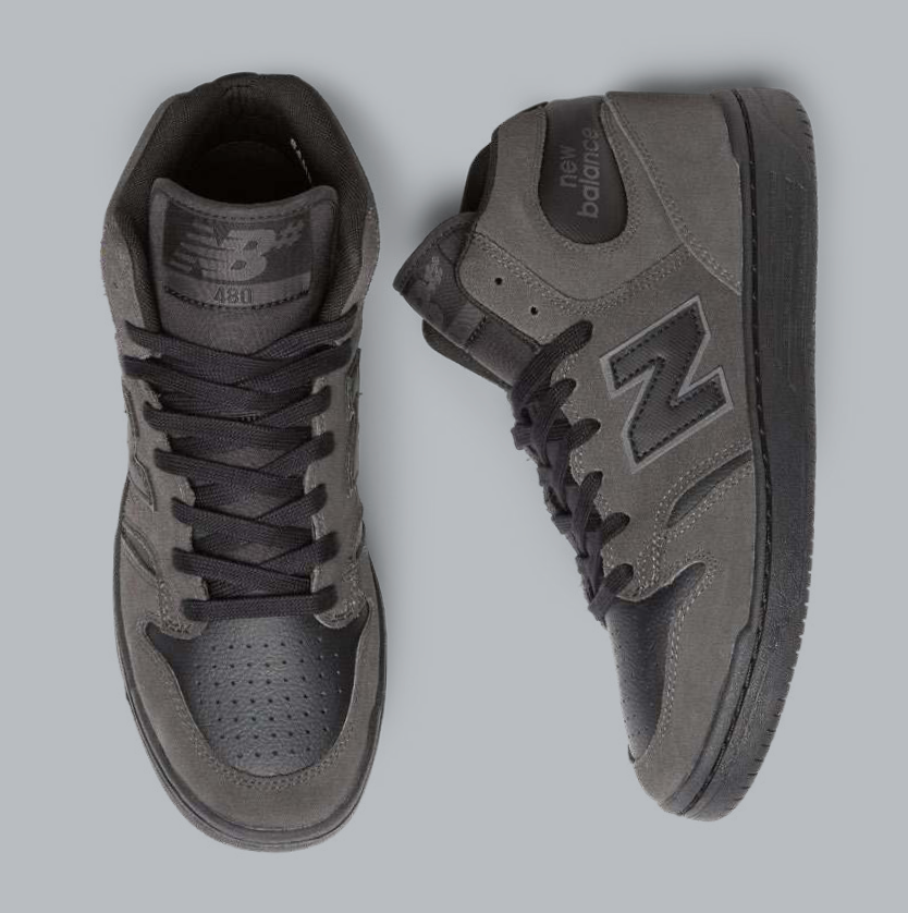 NEW BALANCE NUMERIC 480 HIGH - CHARCOAL / LEATHER